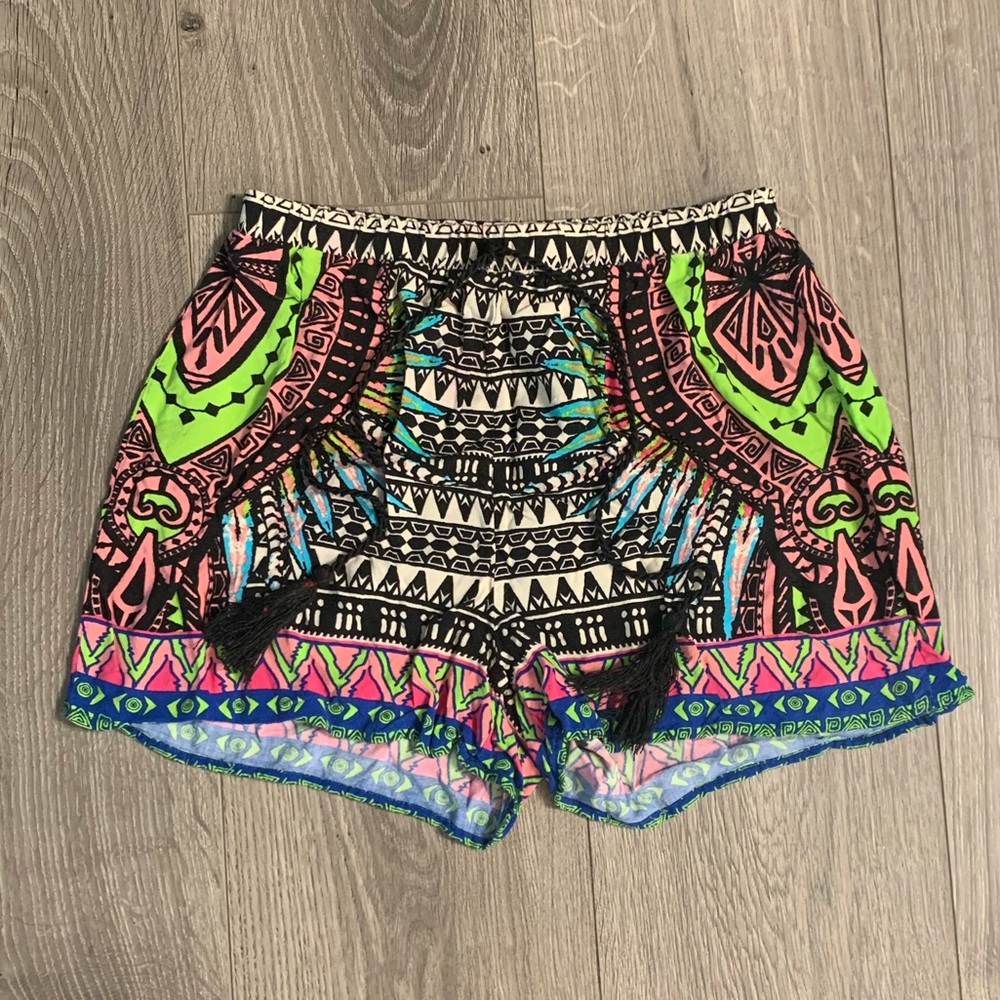 Bright Colored Printed Shorts